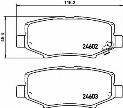 HELLA PAGID 8db355014381 -  Комплект тормозных колодок, дисковый тормоз